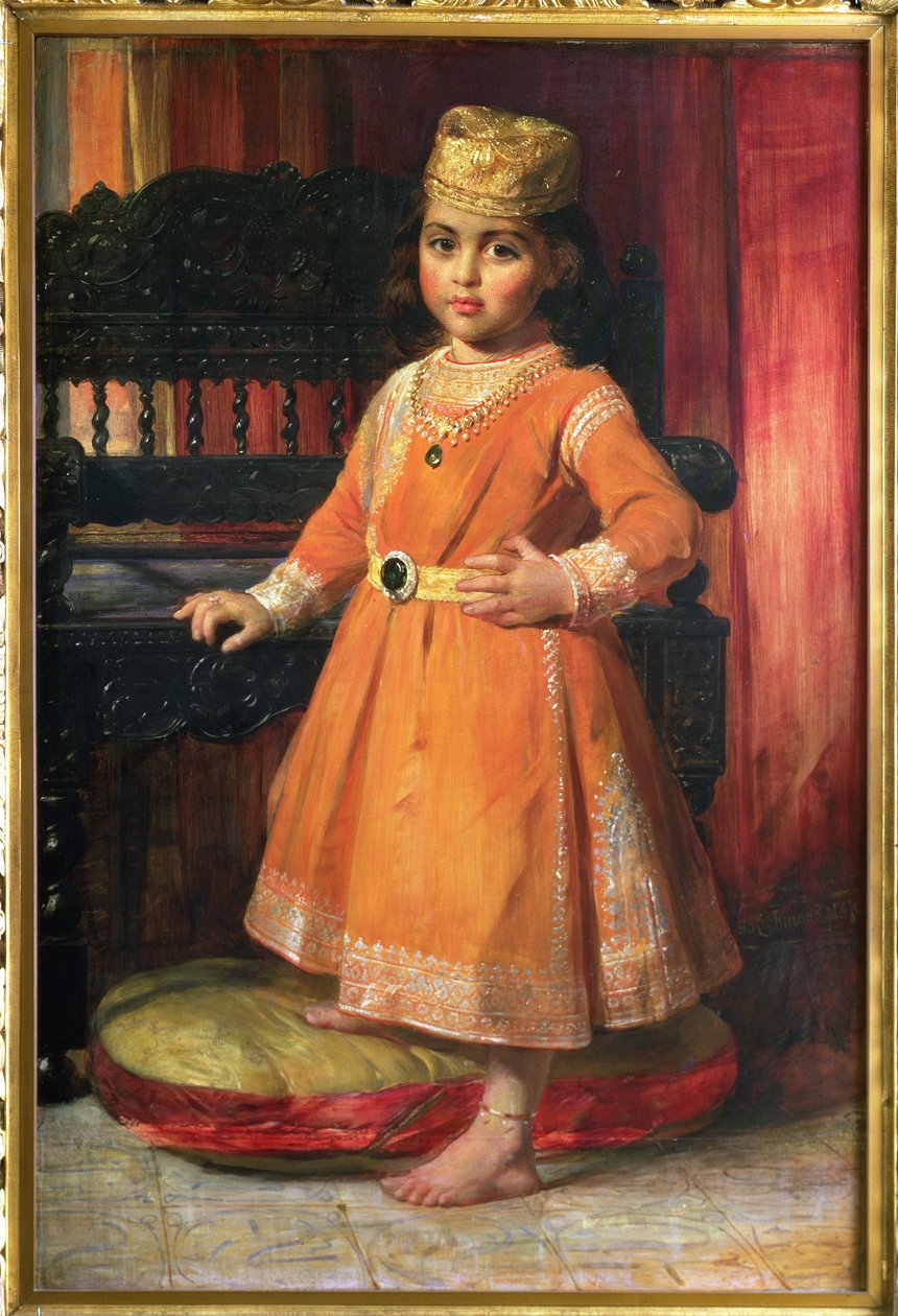 प्रिंस अल्बर्ट का चित्रण, महाराजा दलीप सिंह का सबसे बड़ा बेटा, 1870 द्वारा जॉर्ज रिचमंड