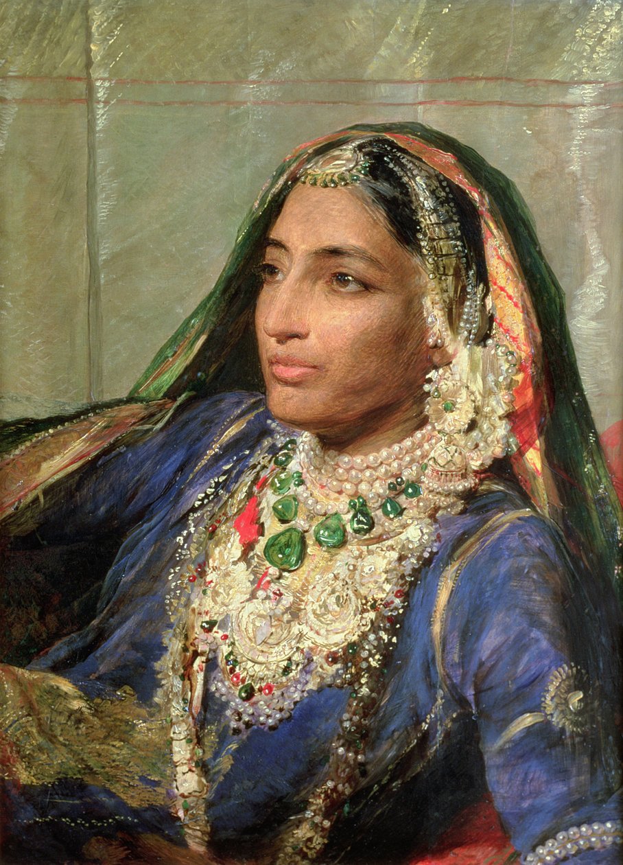 Portrait of Rani Jindan Singh, In An Indian Sari द्वारा जॉर्ज रिचमंड