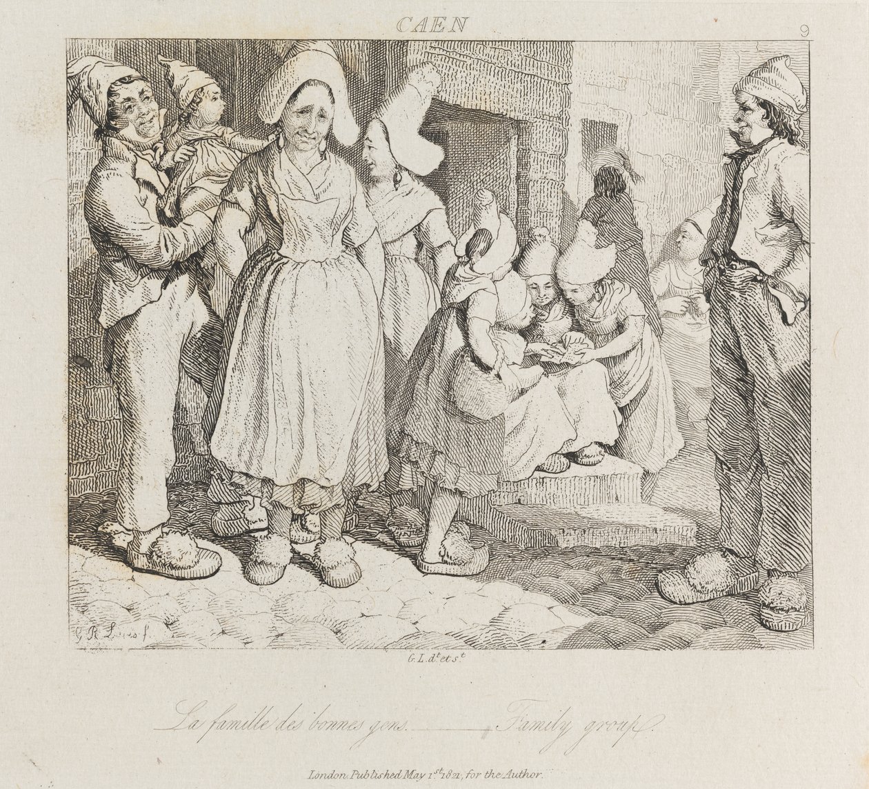 परिवार समूह, केन, c.1821 (नक़्क़ाशी) द्वारा जॉर्ज रॉबर्ट लुईस