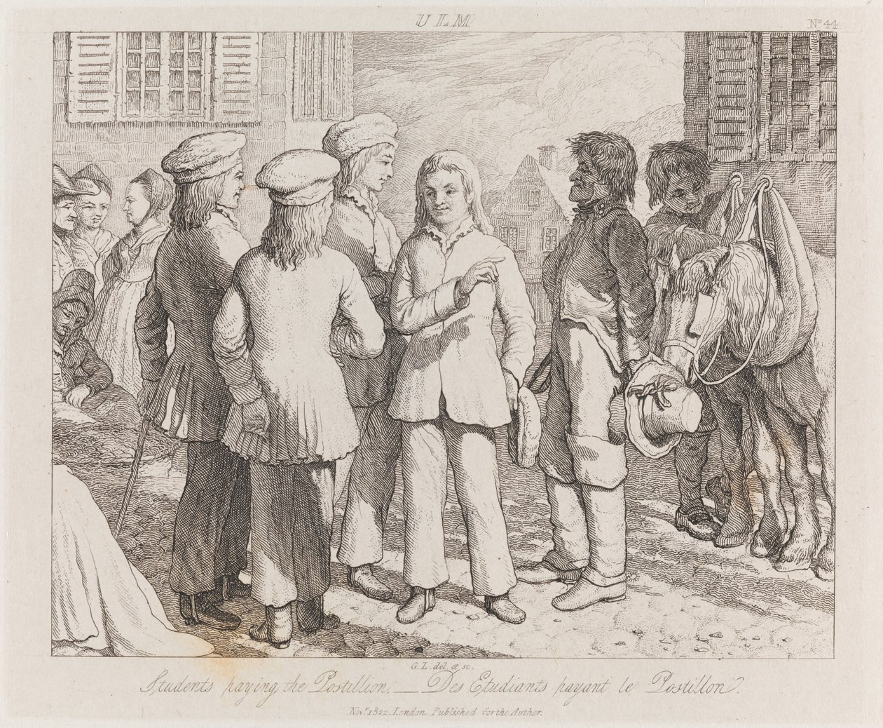 छात्र, उल्म, c.1821 (नक़्क़ाशी) द्वारा जॉर्ज रॉबर्ट लुईस