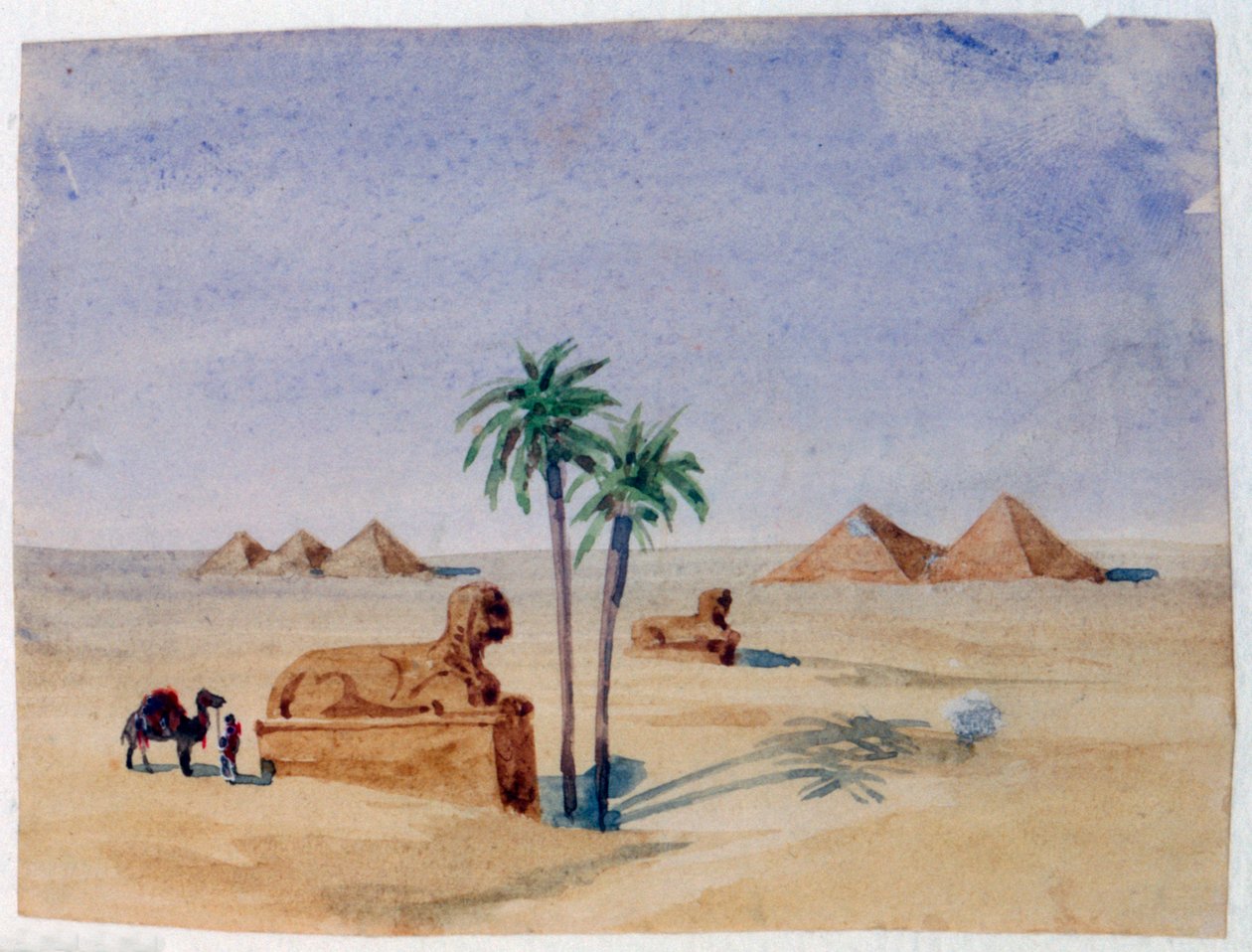 स्फिंक्स और पिरामिड, गिज़ा II, 1820-1876 द्वारा जॉर्ज सैंड