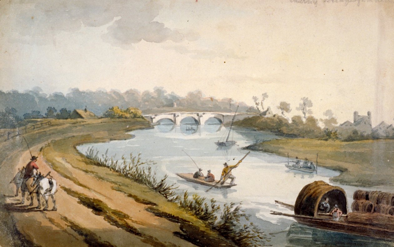 चेरत्सी, सरे के पास टेम्स नदी, c1820 द्वारा जॉर्ज शेफर्ड