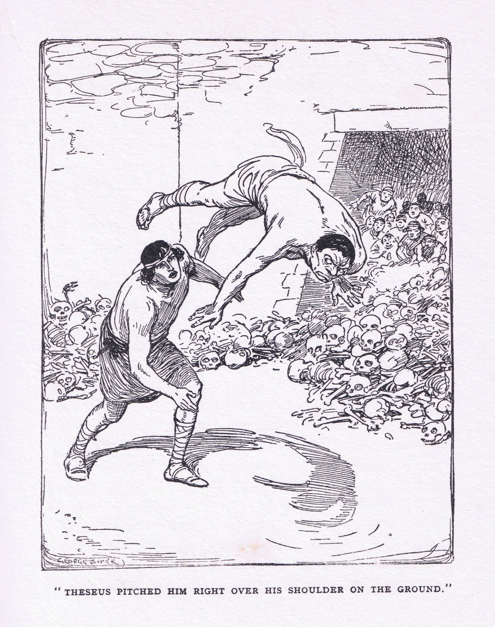 जॉर्ज एलेन और अनविन 1929 द्वारा प्रकाशित द हीरोज से समुद्र ने उसे अपने कंधे पर ठीक से बिठाया द्वारा जॉर्ज सॉपर