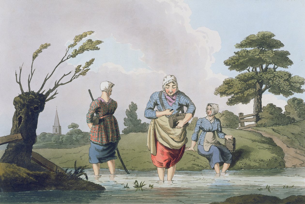 लीच फाइंडर्स, `कॉस्ट्यूम ऑफ यॉर्कशायर &39;से रॉबर्ट हैवेल (1769-1832) द्वारा उत्कीर्ण द्वारा जॉर्ज वाकर
