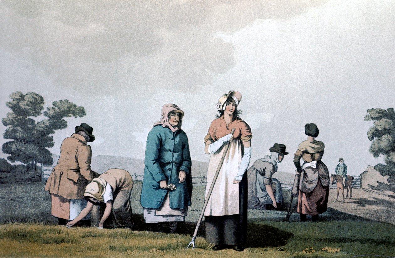 लोकर्स - वीमेन हू वीडेड कॉर्न, 1814 द्वारा सीक्रॉफ्ट के जॉर्ज वॉकर