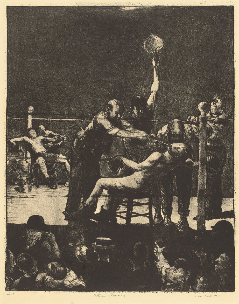 राउंड्स के बीच, बड़ा, पहला पत्थर, 1916। द्वारा जॉर्ज वेस्ले बेलोज़