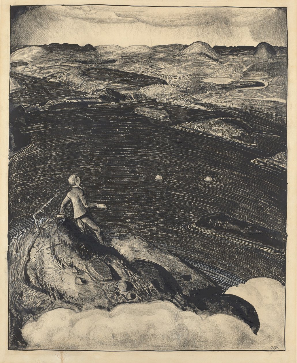 डांसिंग टाउन द टॉप ऑफ़ द वर्ल्ड, 1922। द्वारा जॉर्ज वेस्ले बेलोज़