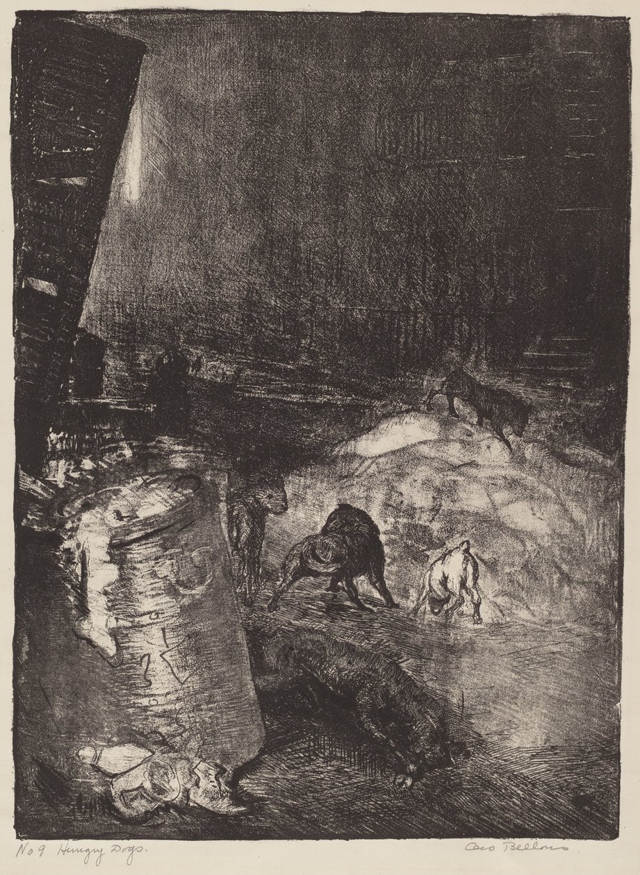 भूखे कुत्ते, दूसरा पत्थर, 1916। द्वारा जॉर्ज वेस्ले बेलोज़