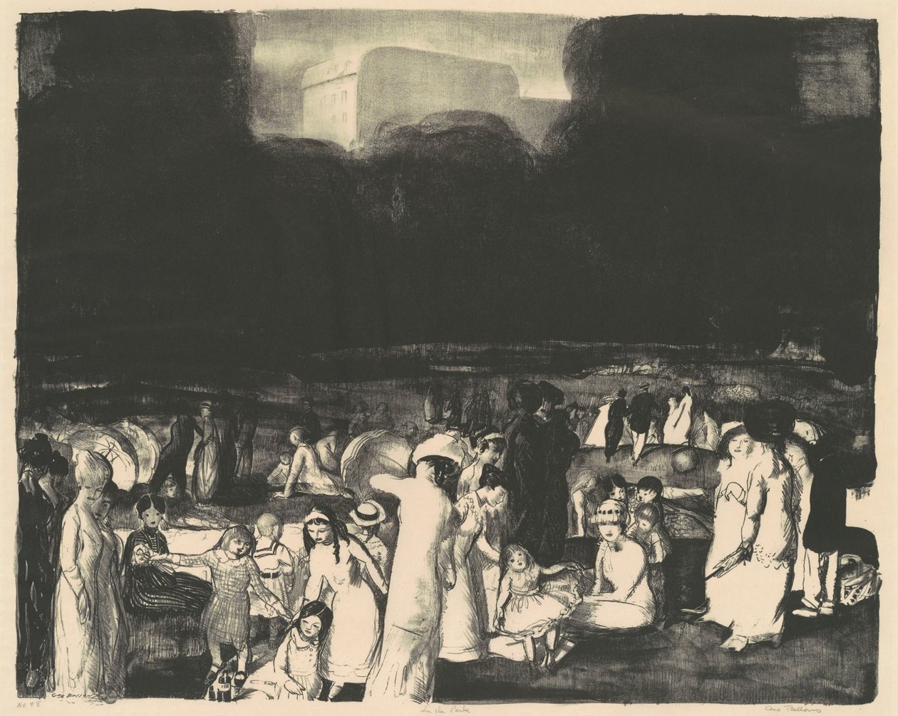 पार्क में, डार्क, 1916। द्वारा जॉर्ज वेस्ले बेलोज़