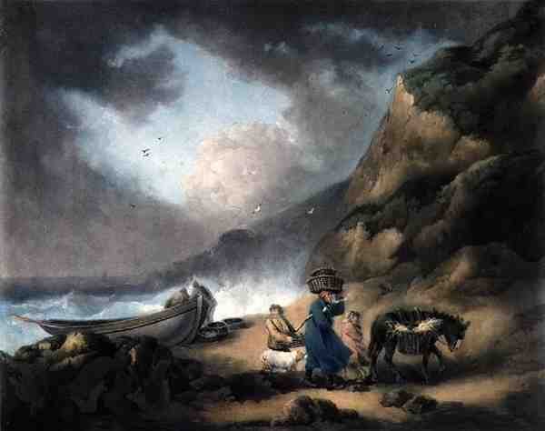 जेम्स वार्ड (1769-1859), पब द्वारा उत्कीर्ण मछुआरे। जेआर स्मिथ द्वारा, 1793 (मेजोटोटिन उत्कीर्णन) (125518 की जोड़ी) द्वारा मोरलैंड के बाद जॉर्ज