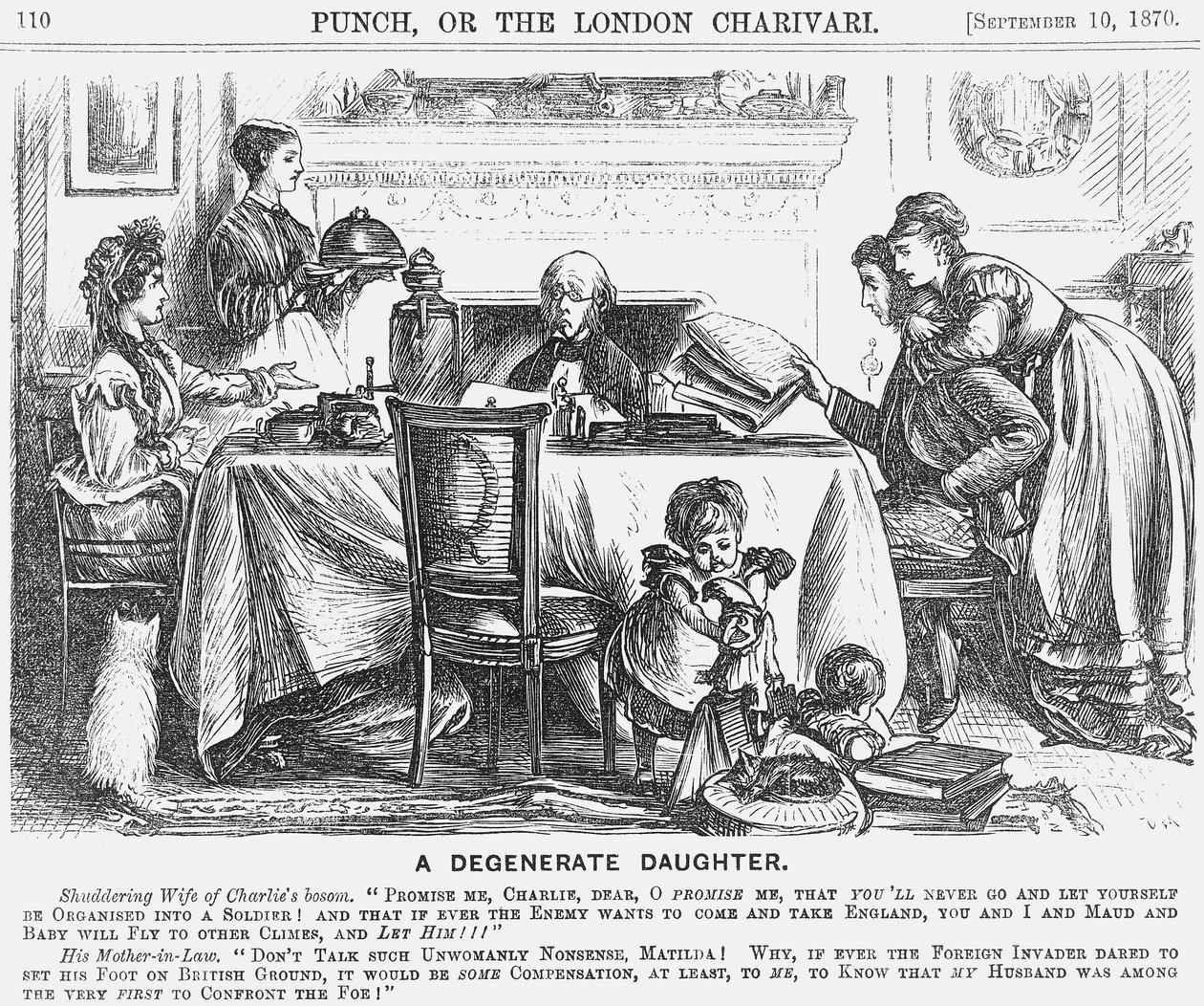 एक पतित बेटी, 1870 द्वारा जॉर्ज डू मौरियर