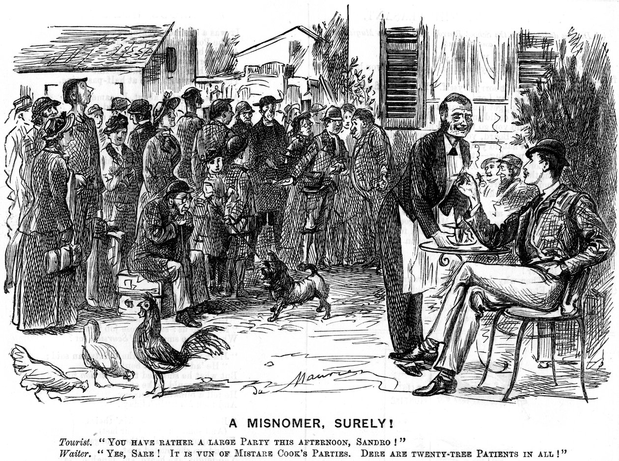 एक मिसनोमर, निश्चित रूप से !, 1880। द्वारा जॉर्ज डू मौरियर