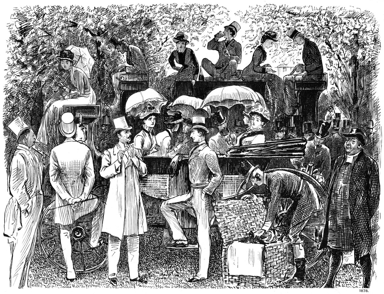 लॉर्ड्स क्रिकेट ग्राउंड ईटन बनाम हैरो, 1878 1891 की एक याद द्वारा जॉर्ज डू मौरियर