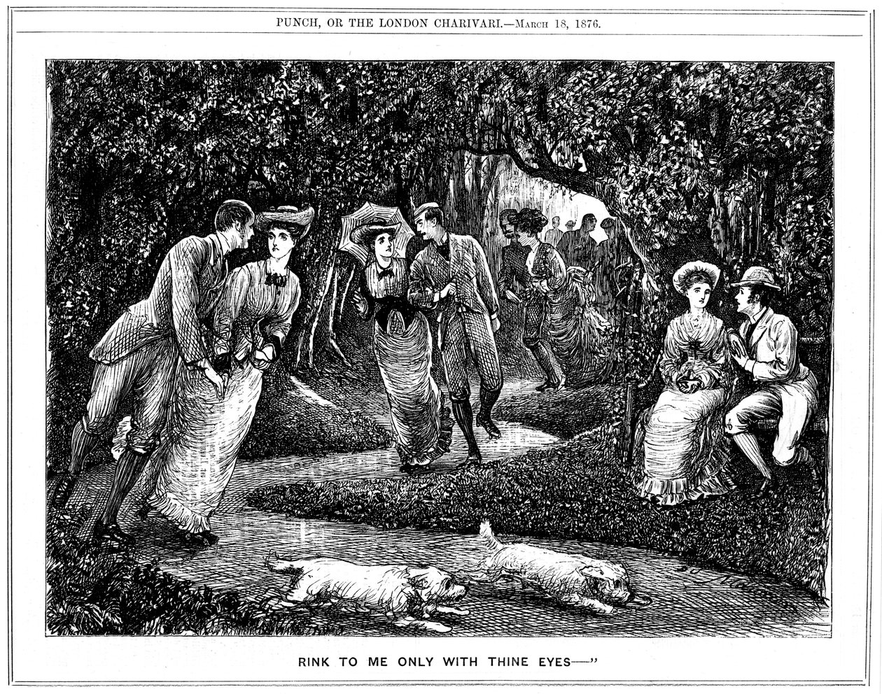 केवल 1876 में मेरी आँखों पर रिंक। द्वारा जॉर्ज डू मौरियर