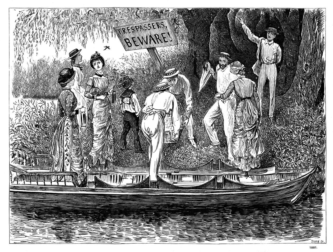 द टेरर्स ऑफ द लॉ, 1881 1891। द्वारा जॉर्ज डू मौरियर