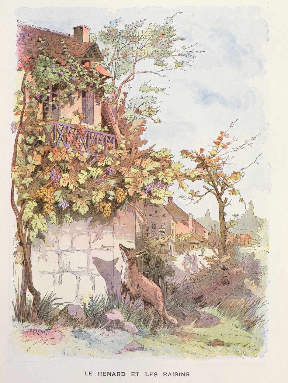 लोमड़ी और अंगूर, c.1900 द्वारा जार्ज फ्राईपोंट