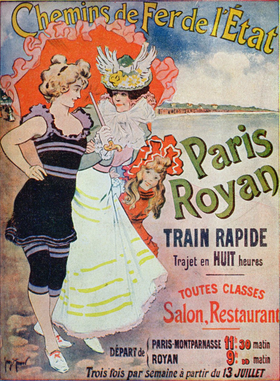 पेरिस-रॉयन रेलवे लाइन के लिए विज्ञापन, c.1908 द्वारा जॉर्जेस म्युनियर