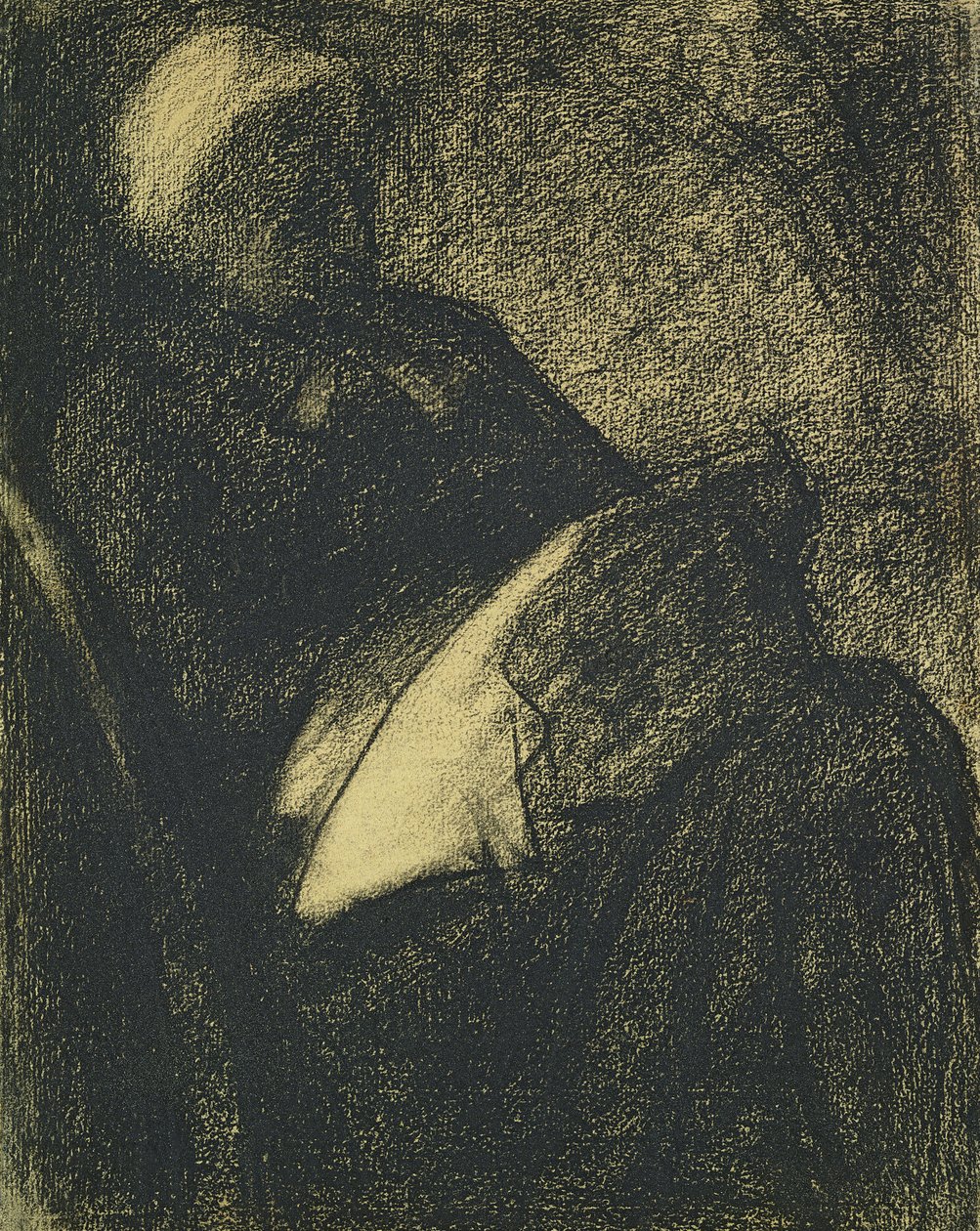 कढ़ाई, 1882 (कागज पर लकड़ी का कोयला) द्वारा जार्ज सेरात