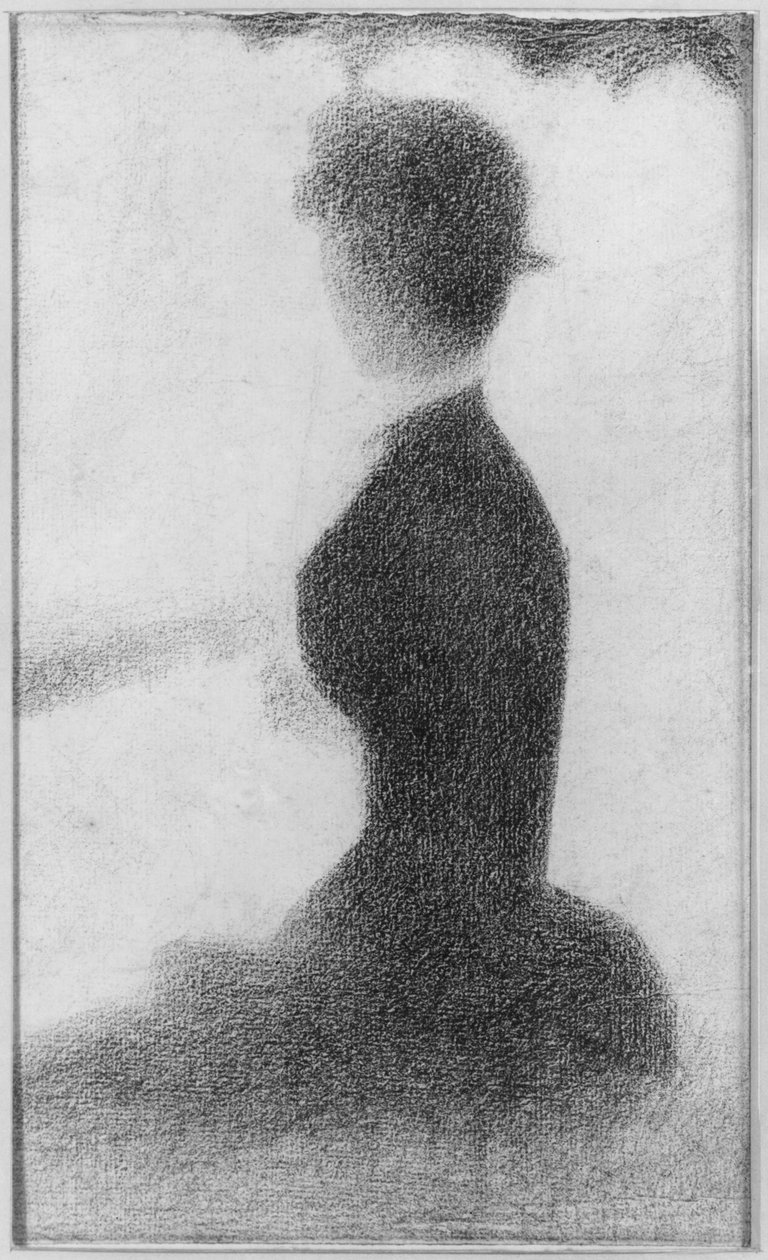 1884 के ला ग्रांडे जट्टे के द्वीप पर रविवार दोपहर के लिए अध्ययन (कागज़ पर पेंसिल) द्वारा जार्ज सेरात