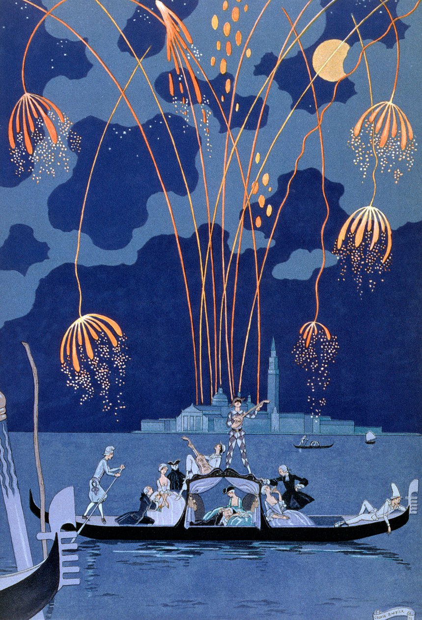 वेनिस में आतिशबाजी, 1924 द्वारा जार्ज नाई
