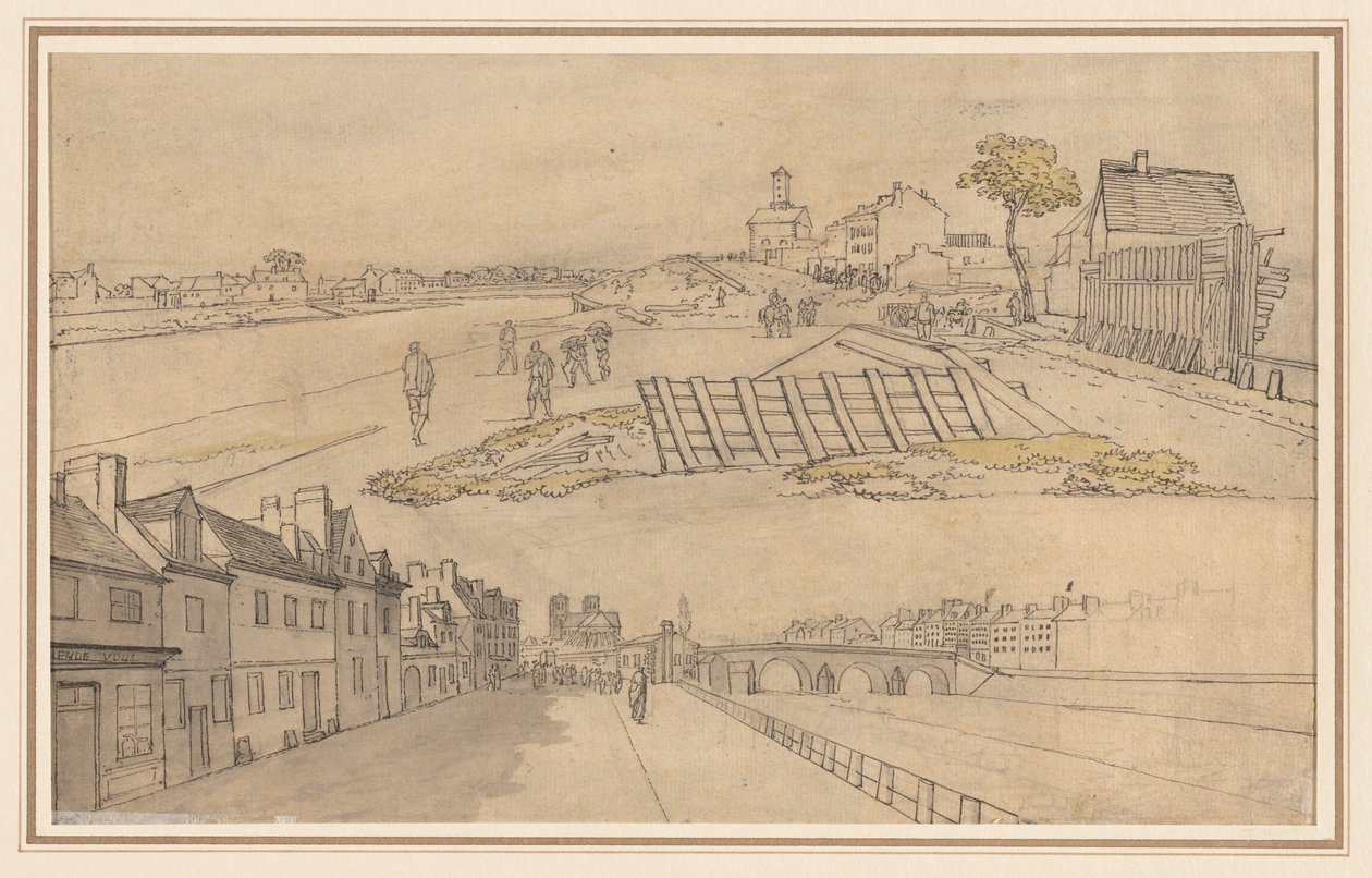 पेरिस के दो दृश्य, पहली छमाही 1800s। द्वारा माइकल को जार्ज करता है