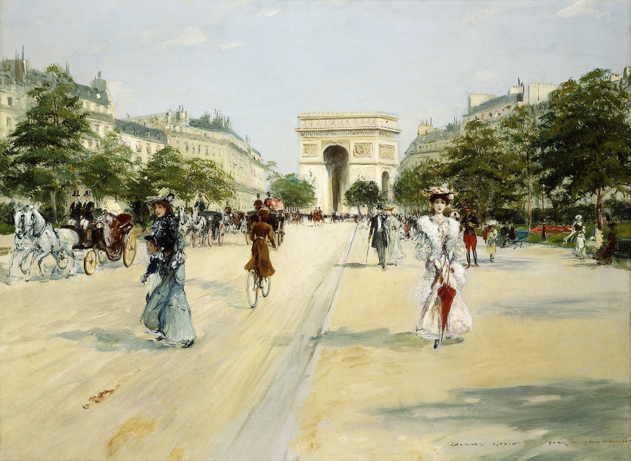 Bois de Boulogne के एवेन्यू; एवेन्यू डु बोइस डी बोलोग्ने, द्वारा जार्ज स्टीन