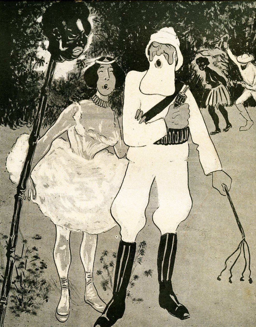 लियोपोल्ड II और क्लियो डी मेरोड एक संचालक युगल गीत, 1904। द्वारा 