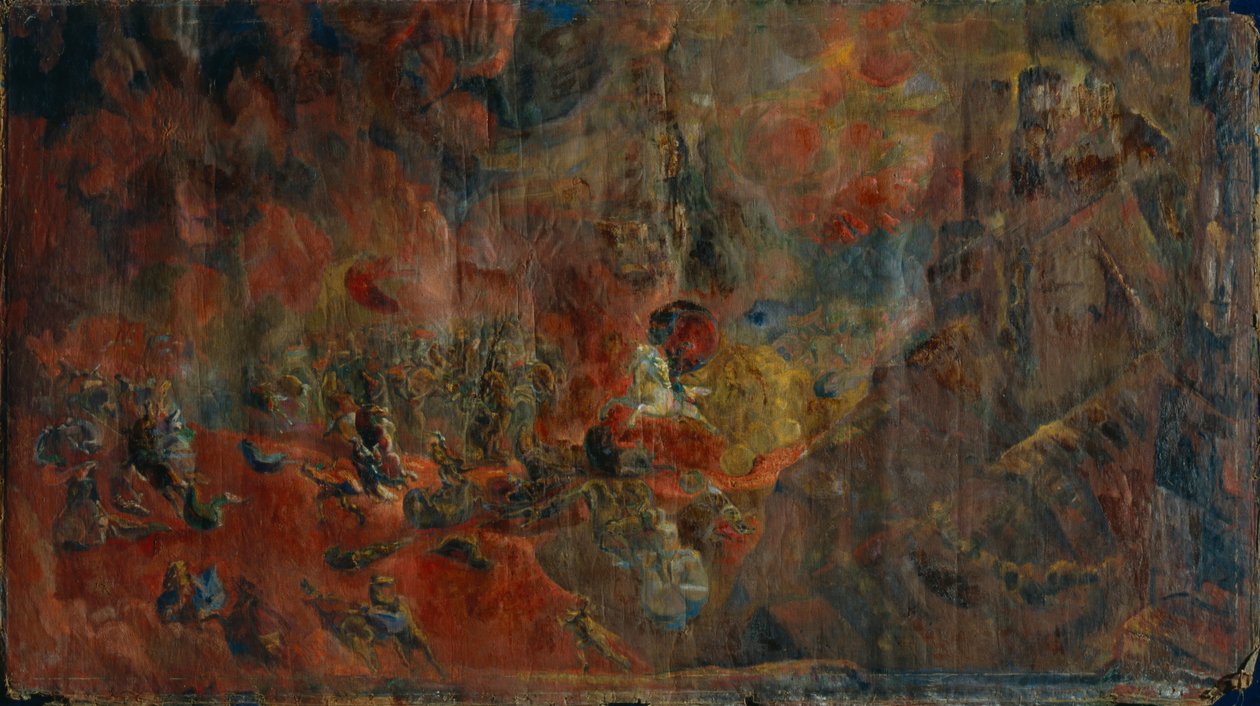 बैटल सीन, 1912 द्वारा जॉर्जी बोगदानोविच याकुलोव