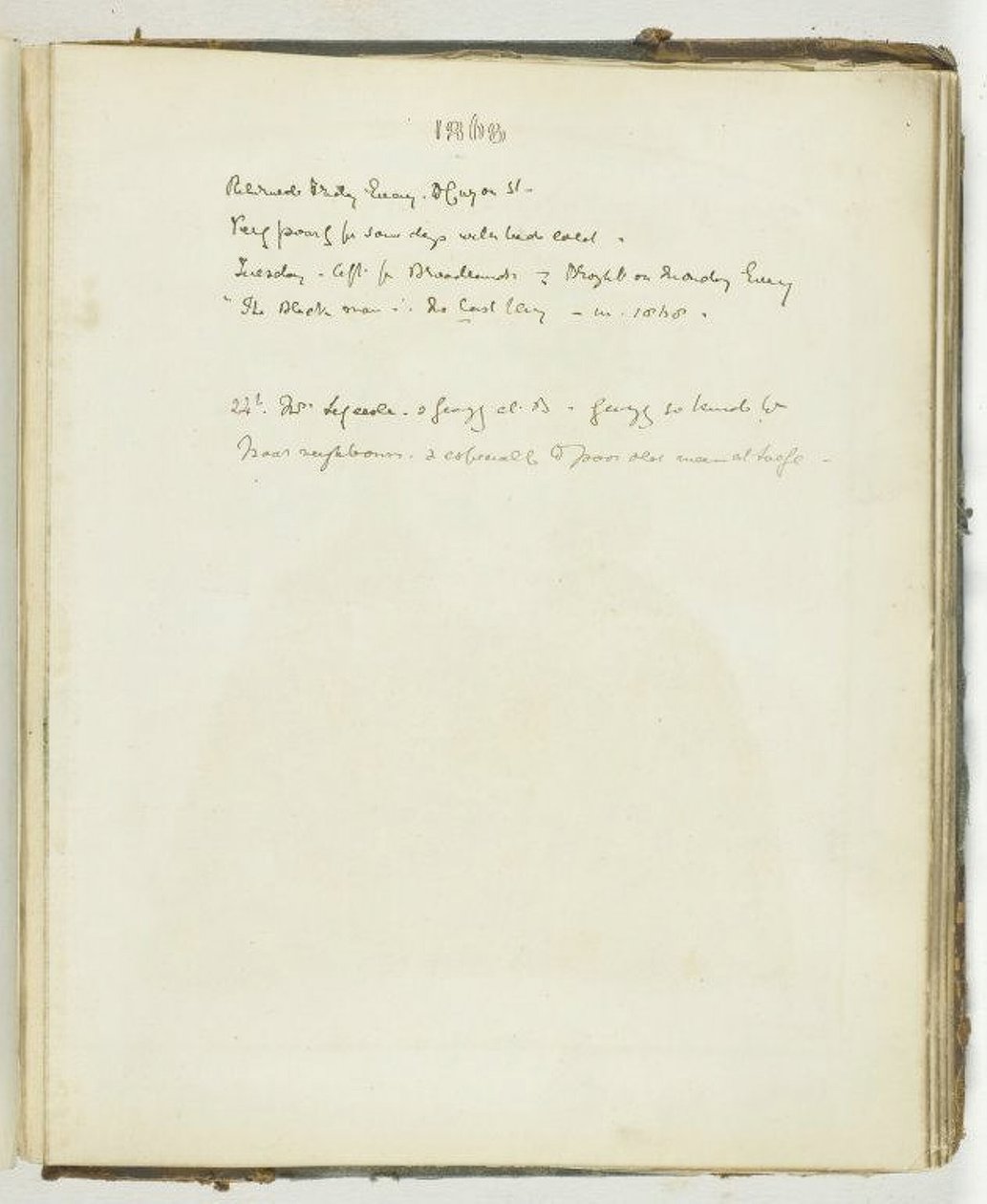 शीर्षकहीन [ब्रॉडलैंड्स से संबंधित पाठ का पृष्ठ], 1868। द्वारा जॉर्जिना काउपर