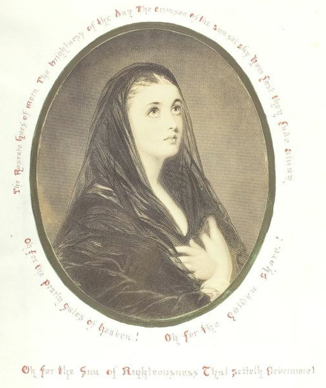 शीर्षकहीन [घूंघट में पवित्र महिला], 1868। द्वारा जॉर्जिना काउपर