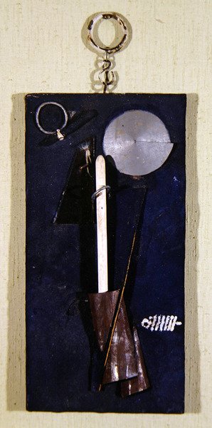 रूसी नाविक (अमूर्त रचना), c.1920 (लकड़ी के पैनल पर मिश्रित मीडिया) द्वारा जॉर्जी (सर्कल) स्टेनबर्ग
