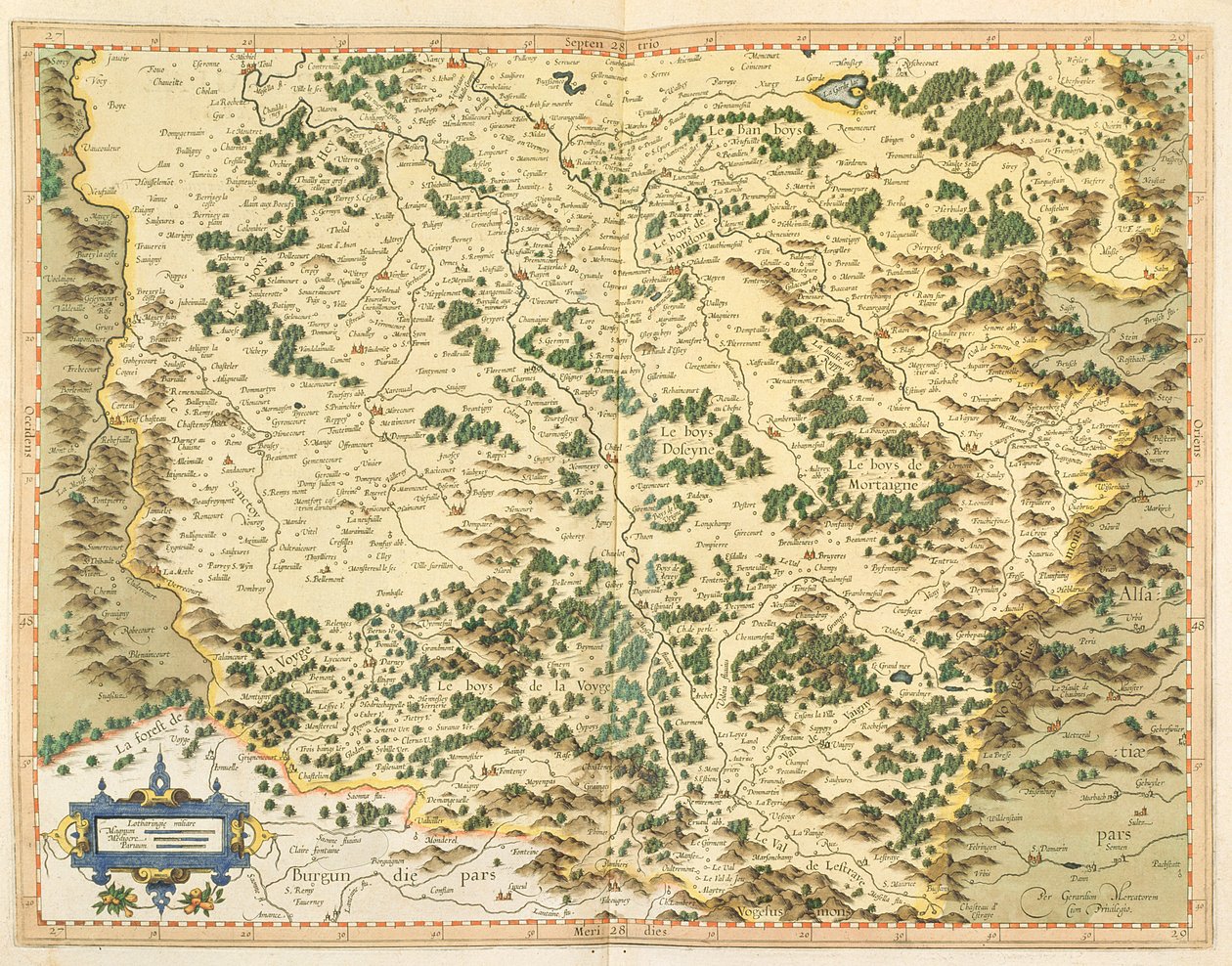 लोरेन, ब्रिटिश द्वीपों के मानचित्र, figura से से के पोर्ट्रेट &39;, उसकी c.1632 में बोवेन द्वारा प्रकाशित द्वारा जेरार्डस मर्केटर