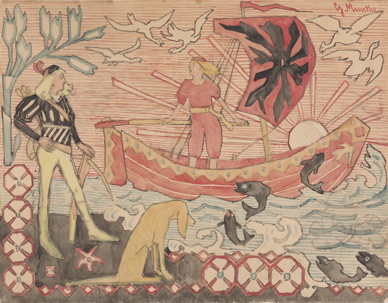 प्रफुल्लित गीत, सीए 1892। द्वारा गेरहार्ड मुन्थे
