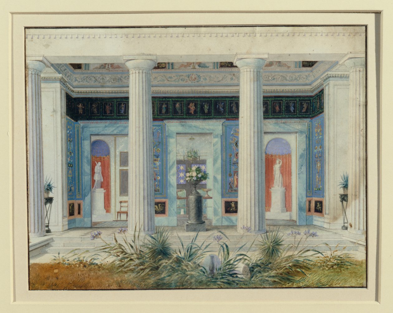 गार्डन पोर्टिको, c.1834 द्वारा जर्मन स्कूल