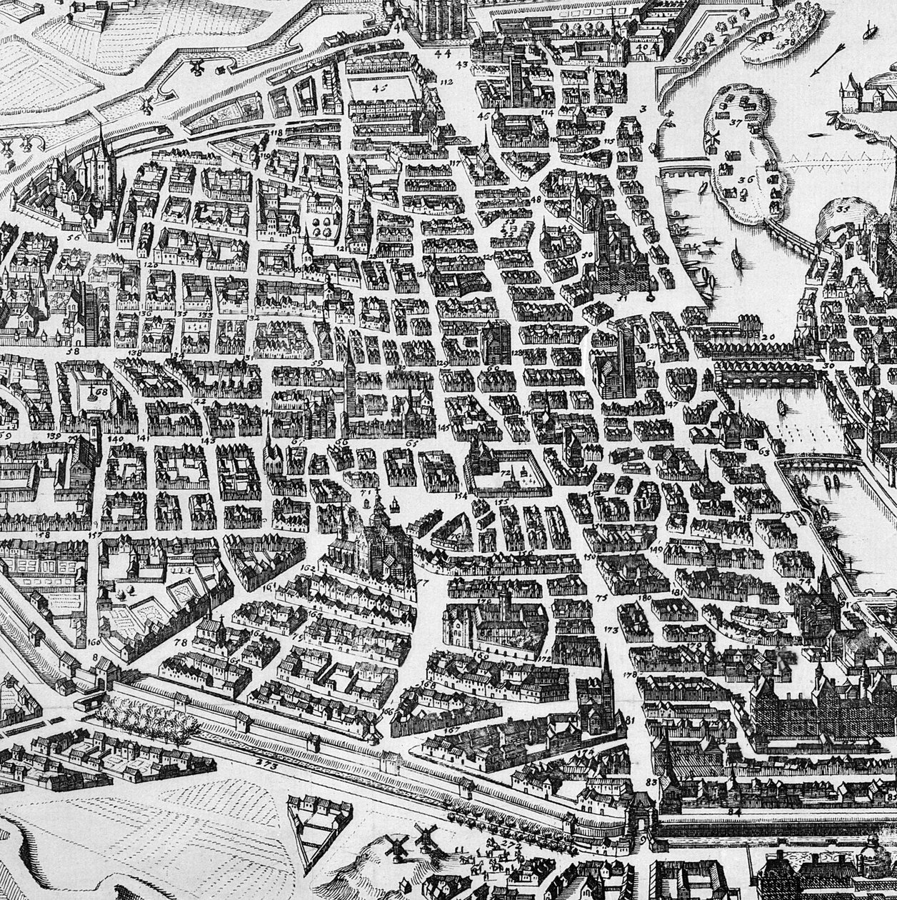 पेरिस का नक्शा, 1620 (285193 का विवरण) द्वारा जर्मन स्कूल