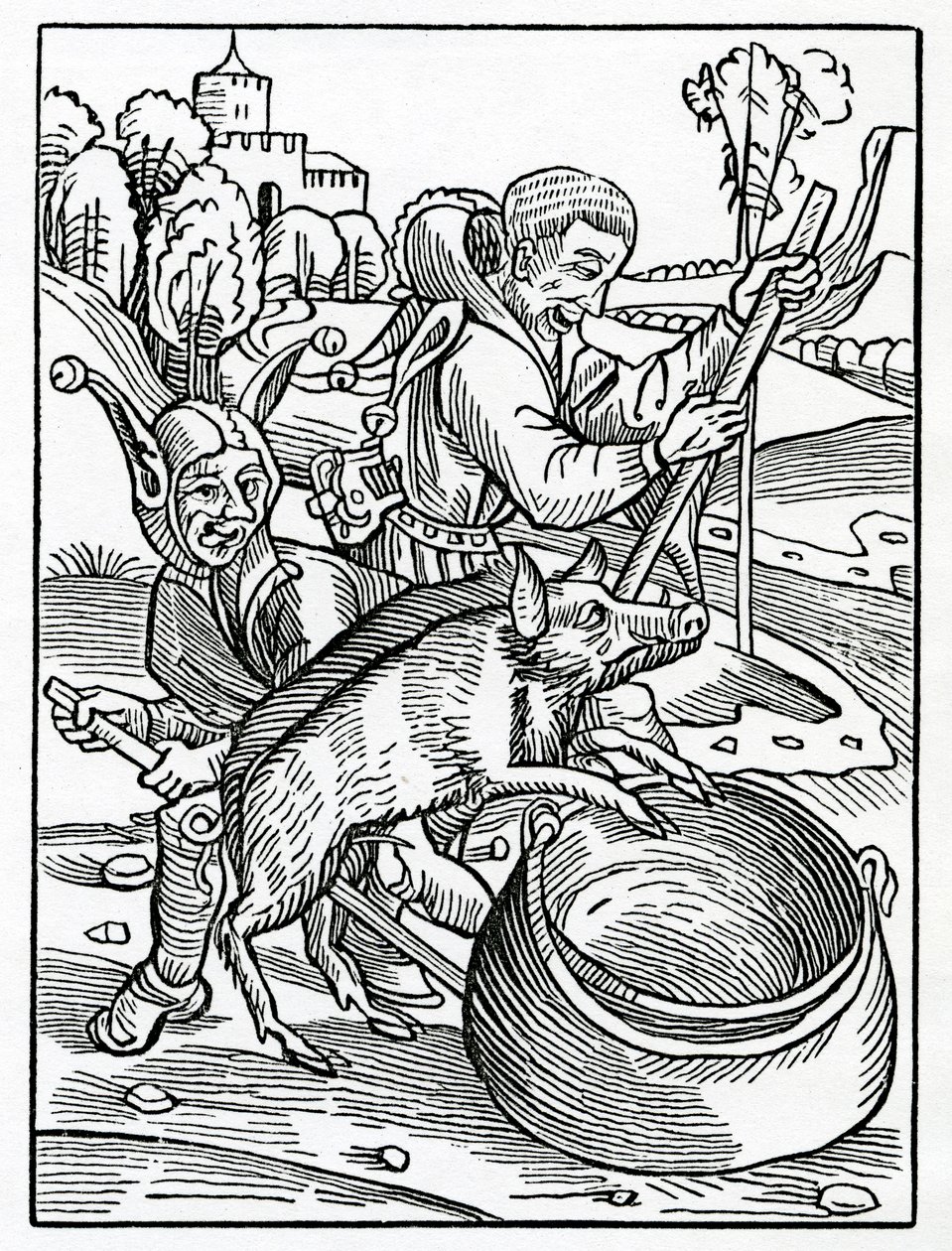 1874 में प्रकाशित एक संस्करण से, यूरोपियन काउंसलर्स, जुगेस और पुरुषों के कानून, अलेक्जेंडर बार्कले के अंग्रेजी अनुवाद &39;द शिप ऑफ फूल्स&39; का चित्रण द्वारा जर्मन स्कूल