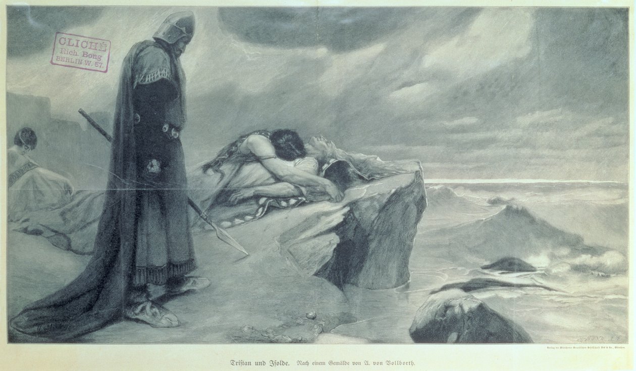 रिचर्ड वैगनर (1813-83) द्वारा ओपेरा &39;ट्रिस्टन एंड आइल्डा&39; के दृश्य द्वारा जर्मन स्कूल