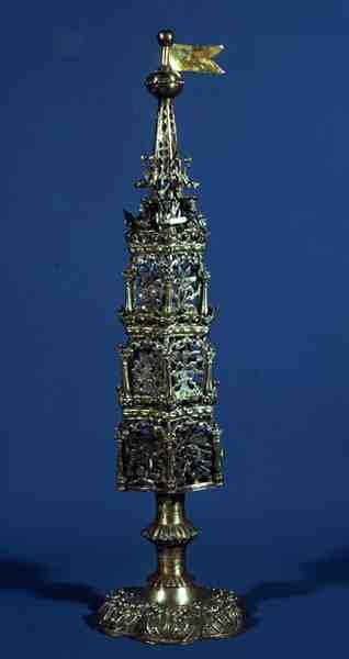 स्पाइस बॉक्स, बर्लिन, c.1700 (चांदी) द्वारा जर्मन स्कूल