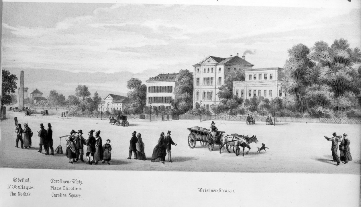 म्यूनिख का दृश्य, 1869 द्वारा जर्मन स्कूल