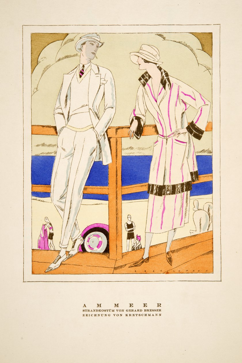 अम्मीर, स्टाइल से जेरार्ड ब्रेसर द्वारा आउटफिट, pub.1922 (पोचोइर प्रिंट) द्वारा जर्मन स्कूल