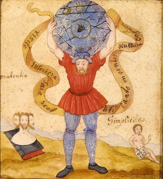 एटलस, c.1605 (कागज पर गौचे) द्वारा जर्मन स्कूल