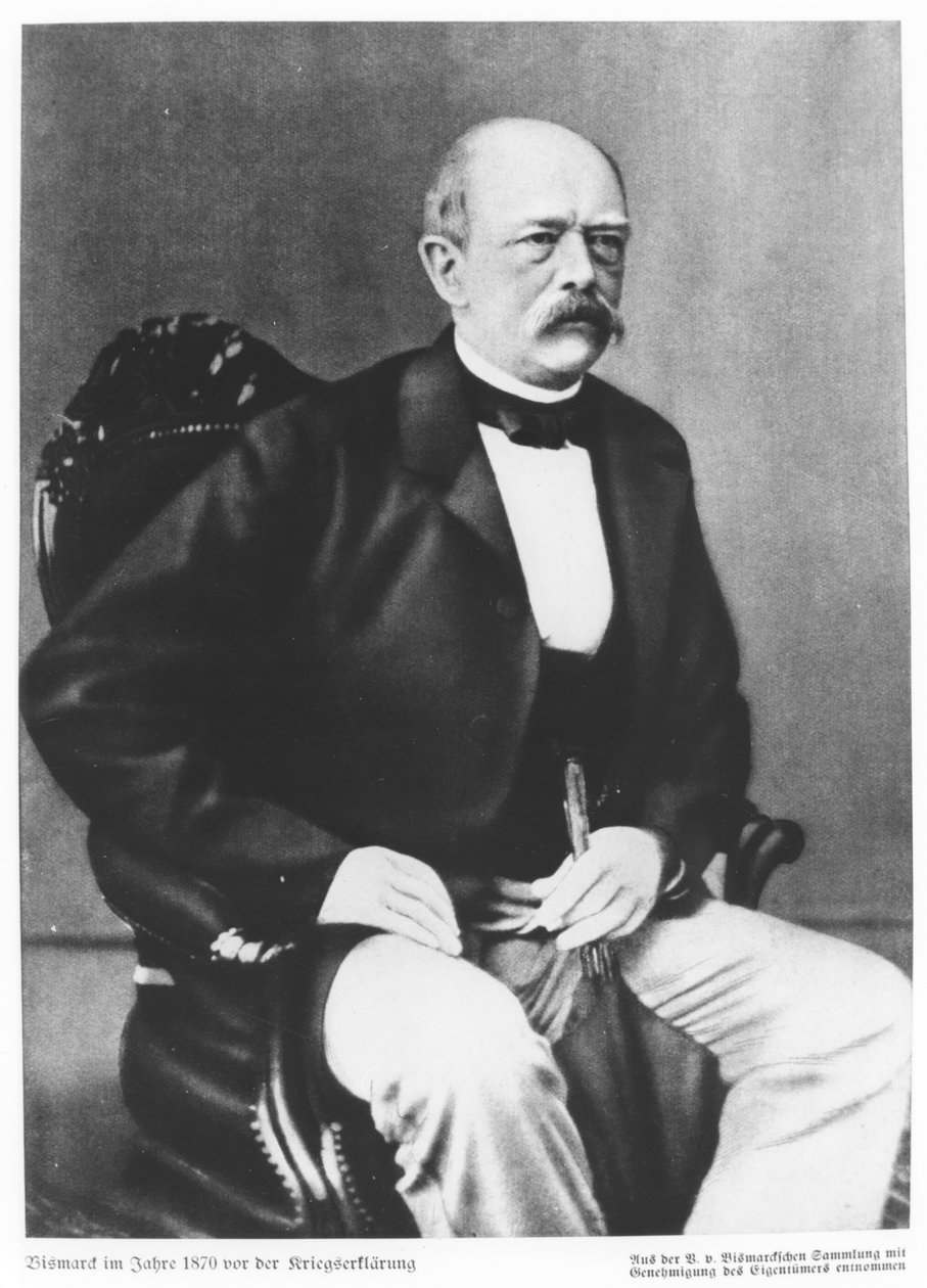 युद्ध की घोषणा से पहले 1870 में बिस्मार्क द्वारा जर्मन स्कूल