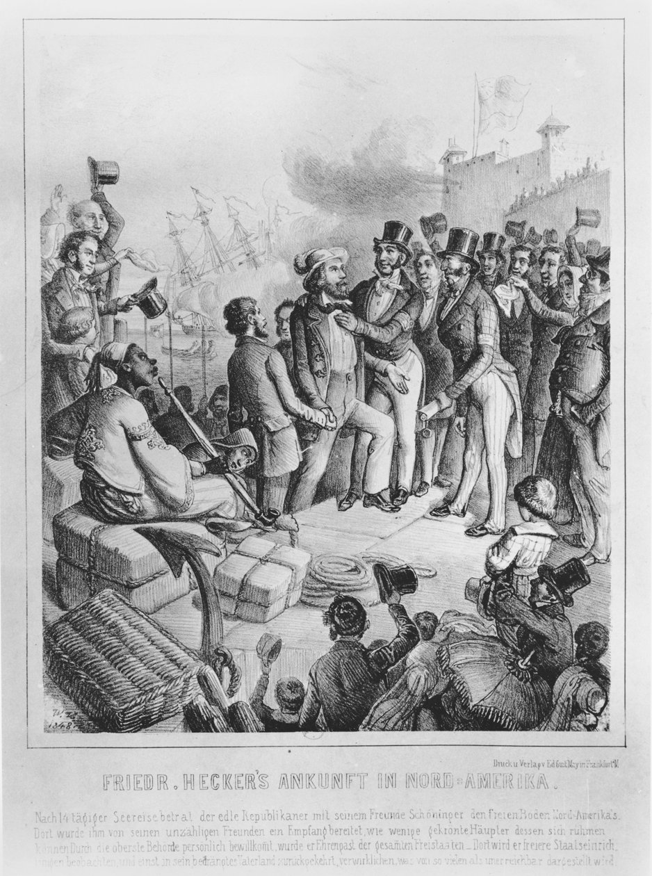 फ्राइडरिच कार्ल फ्रेंज हेकर (1811-81) 1848 के बाद अमेरिका में पहुंचे द्वारा जर्मन स्कूल