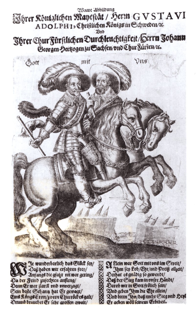 गुस्तावस एडोल्फस II (1594-1632) और गुस्तावस एडोल्फस IV (1778-1837), स्वीडन के राजा द्वारा जर्मन स्कूल