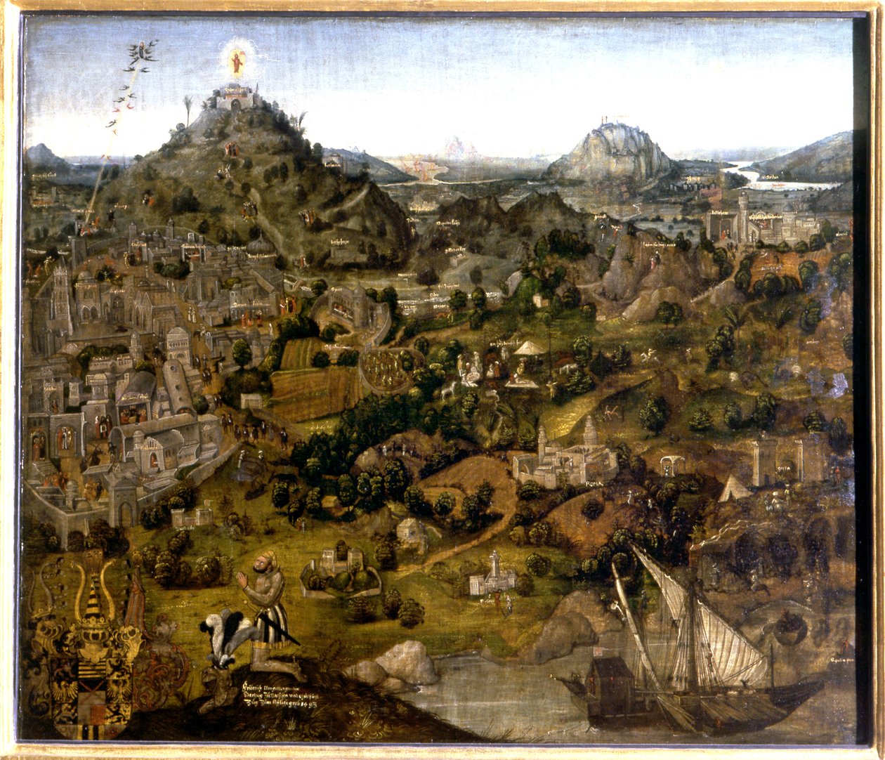 यरूशलेम और पवित्र स्थल, 1501-55 द्वारा जर्मन स्कूल