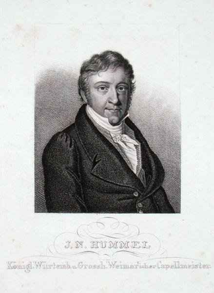 जोहान नेपोमुक हम्मेल (1778-1837) (उत्कीर्णन) द्वारा जर्मन स्कूल