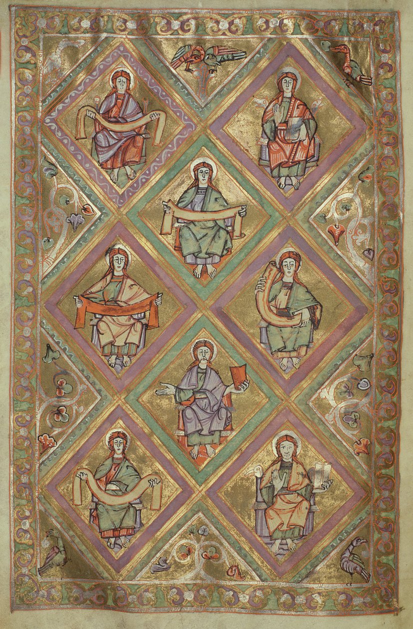 सुश्री Czart। 1207 चतुर्थ, सेंट मैथ्यू के अनुसार क्राइस्ट का फॉल। 9 लाइफ, कैथेड्रल ऑफ प्लॉक के एवंगेलियमियम से c.1075 द्वारा जर्मन स्कूल