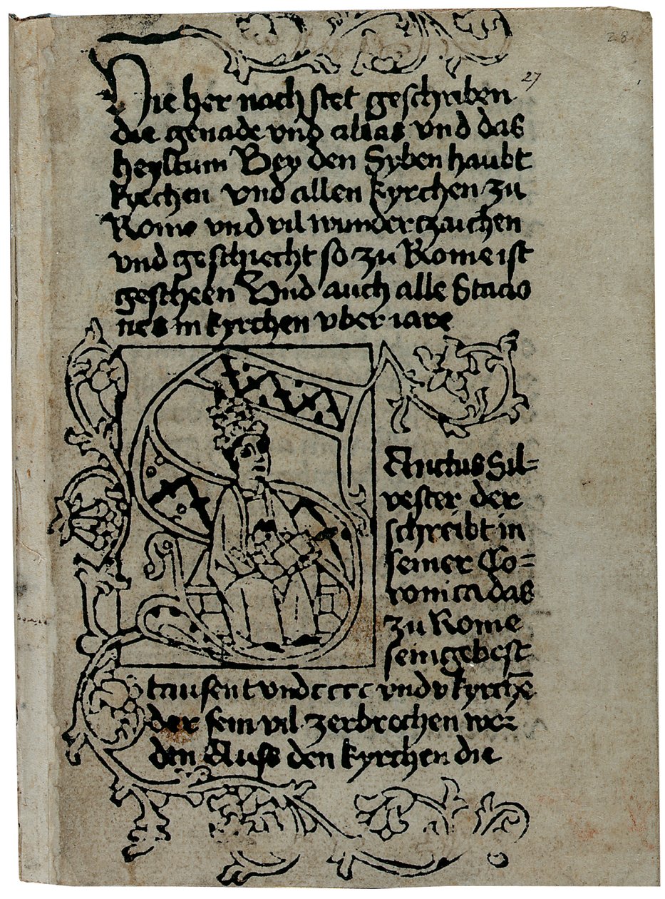 संभवतया उलरिच हान, रोम, c.1475 (वुडकूट और पेन एंड इंक) द्वारा जर्मन स्कूल