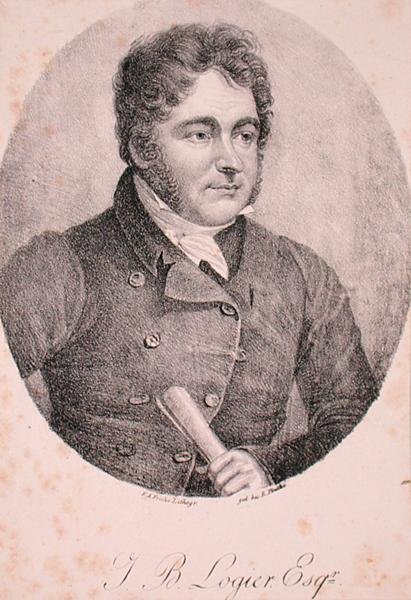 जोहान बर्नहार्ड लोगियर का पोर्ट्रेट (1777-1846) (उत्कीर्णन) द्वारा जर्मन स्कूल