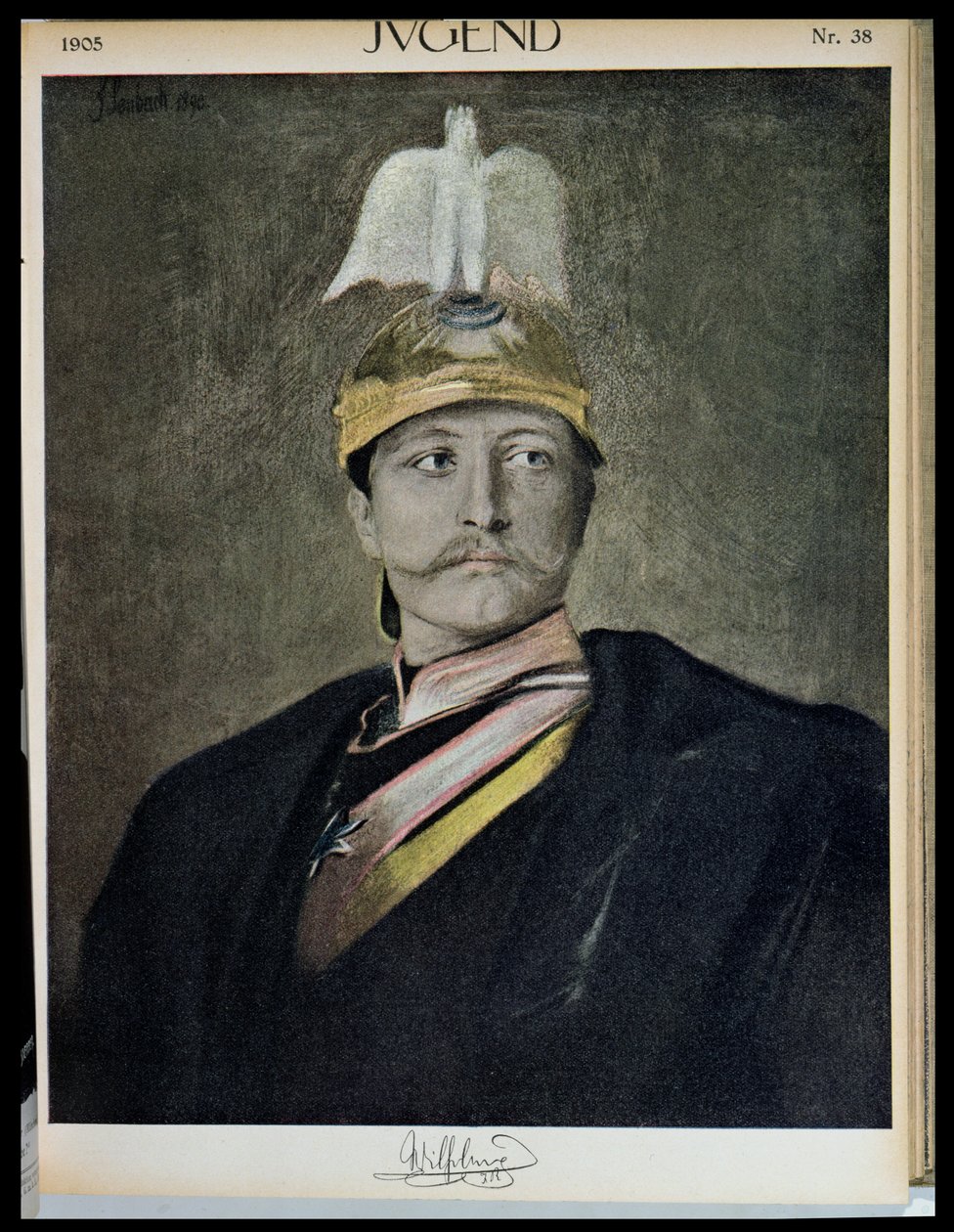 जुगेंड, 1905 से सम्राट विल्हेम II (1859-1941) का चित्र द्वारा जर्मन स्कूल